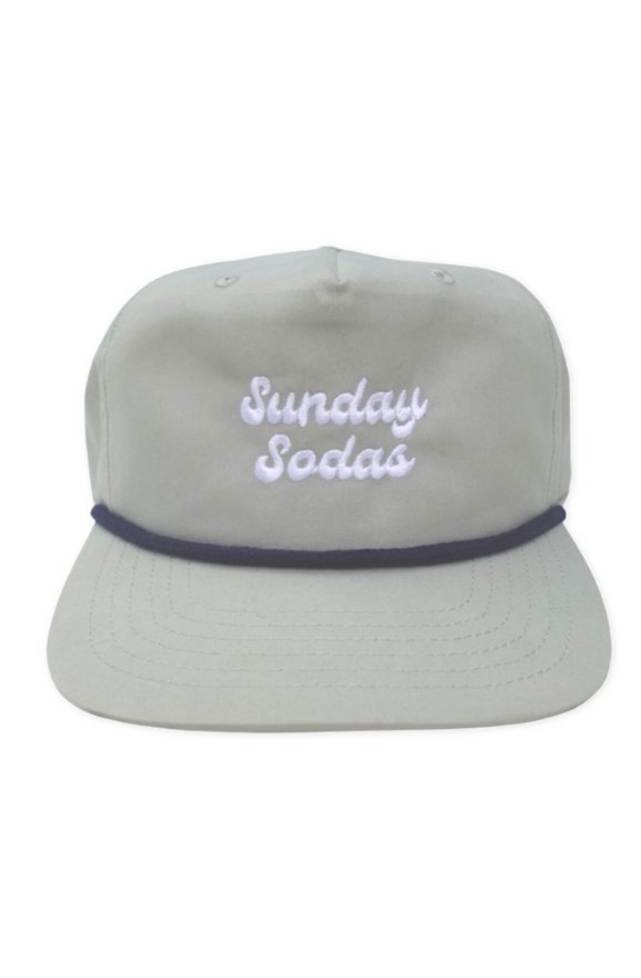 Light Grey 5 Panel Golf Hat - Sunday Sodas