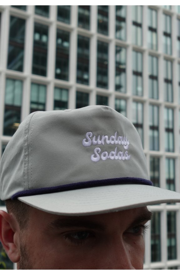 Light Grey 5 Panel Golf Hat - Sunday Sodas