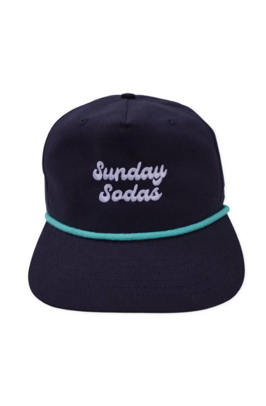 Navy 5 Panel Golf Hat - Sunday Sodas